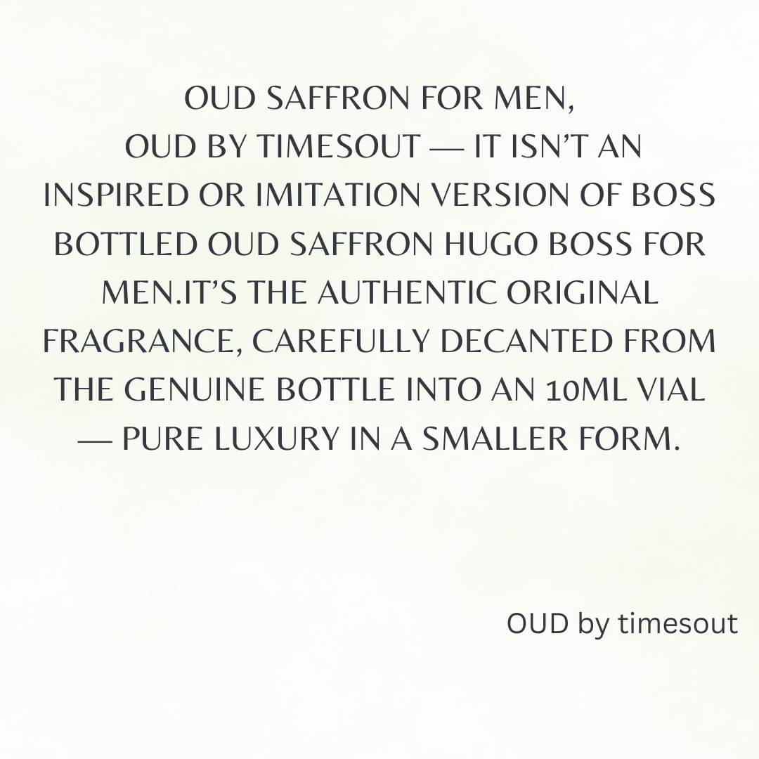 Boss Bottled Oud Saffron Hugo Boss for men 10ml